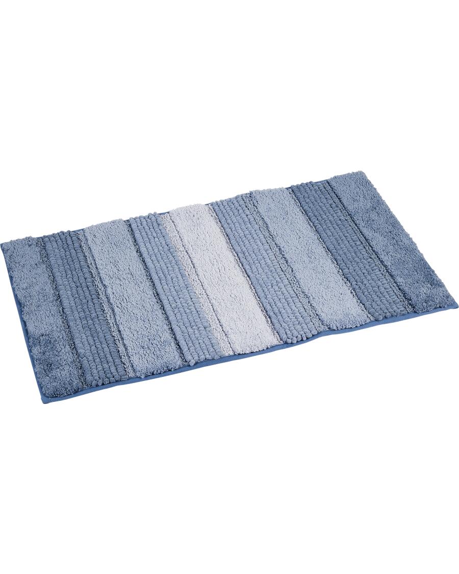 Chenille-Badematte blau