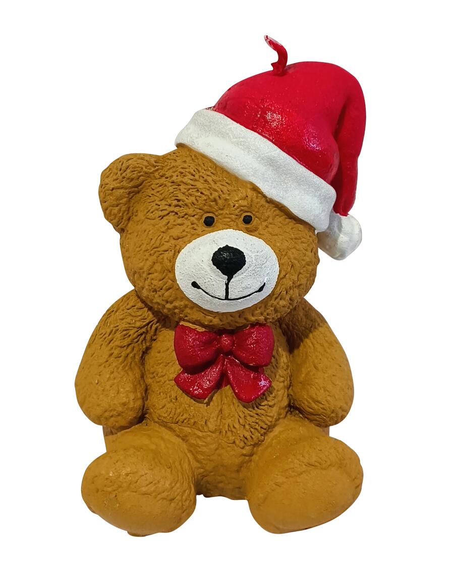 Figurenkerze Weihnachten braun