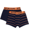 Retro Boxershorts mit Schriftzug dunkelblau