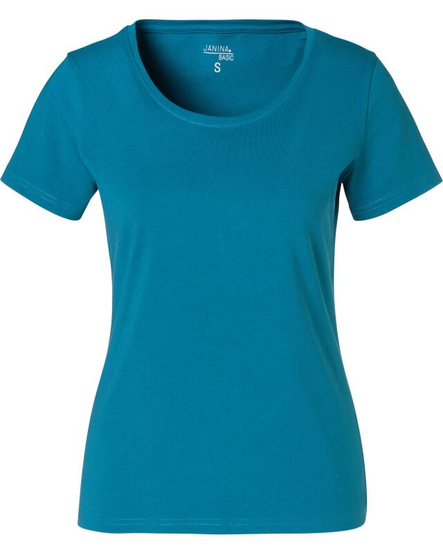 T-shirt basique femme, bleu pétrole (KiK Basic T-Shirt (petrol)) — KiK, produit allemand authentique au Maroc