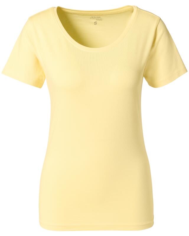 Basic T-shirt for women, light yellow (KiK Basic T-Shirt (hellgelb)) — KiK, authentic German product in Morocco