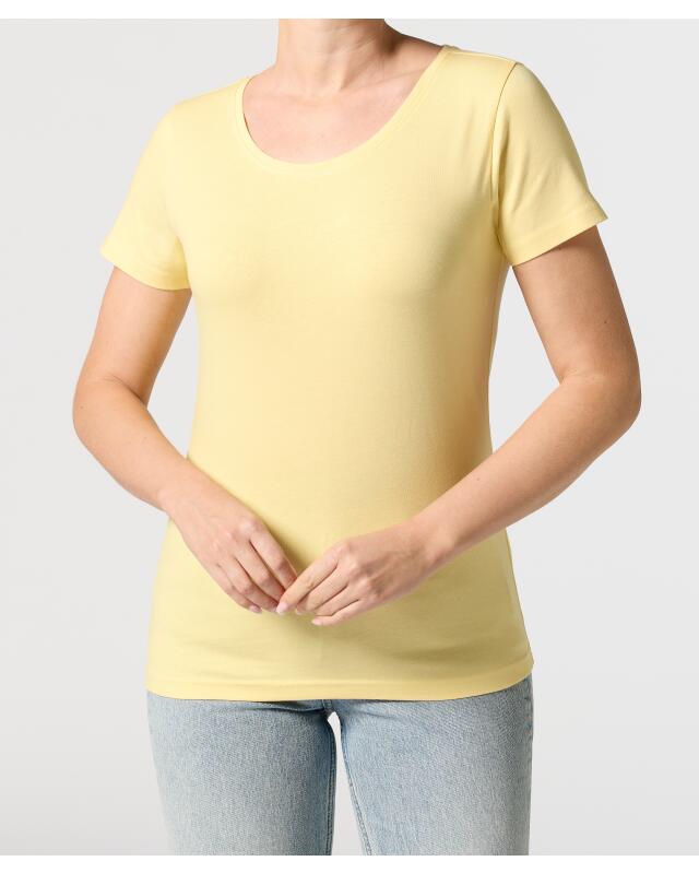 Basic T-shirt for women, light yellow (KiK Basic T-Shirt (hellgelb)) — KiK, authentic German product in Morocco
