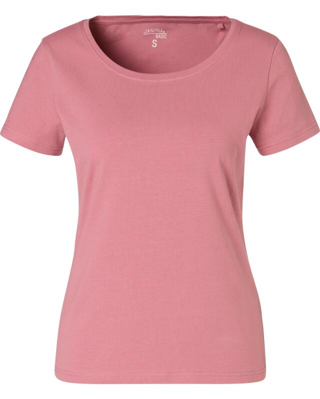 T-shirt basique femme, rose foncé (KiK Basic T-Shirt (dunkelrosa)) — KiK, produit allemand authentique au Maroc