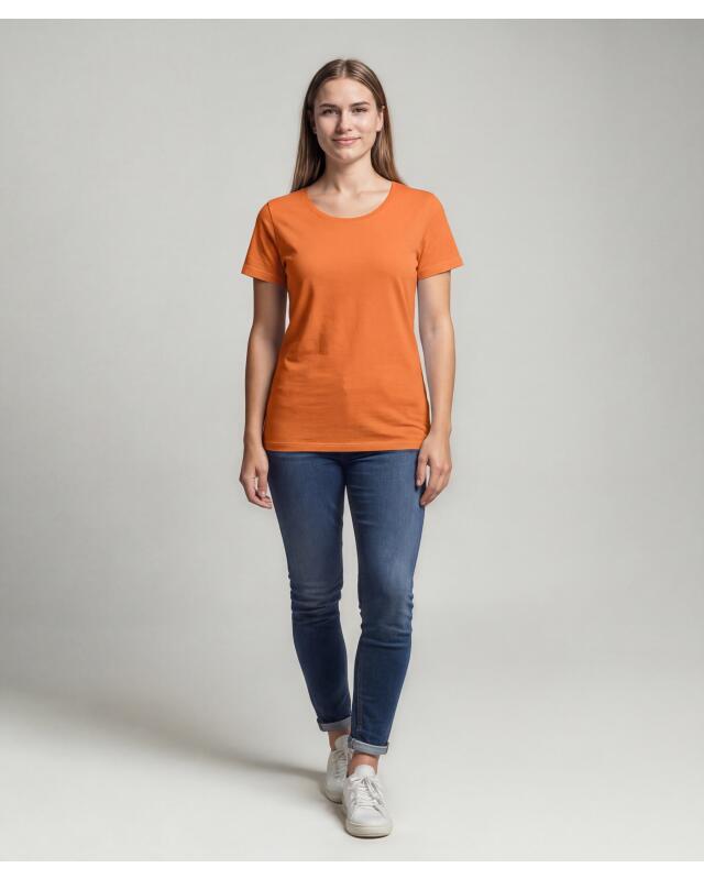 تيشيرت أساسي للنساء، برتقالي (KiK Basic T-Shirt (orange)) — KiK, منتج ألماني أصلي في المغرب