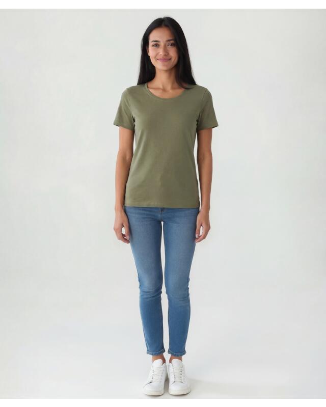 Basic T-shirt for women, khaki (KiK Basic T-Shirt (Khaki)) — KiK, authentic German product in Morocco
