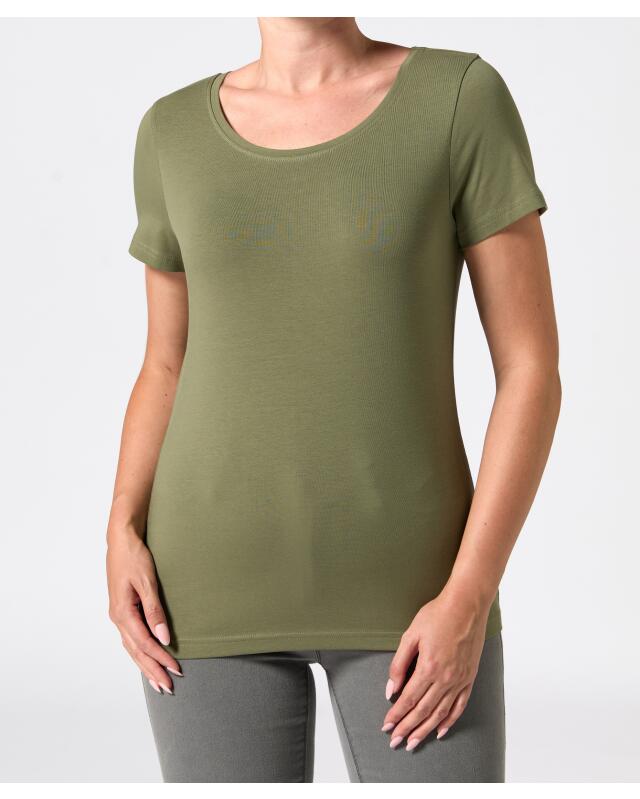 Basic T-shirt for women, khaki (KiK Basic T-Shirt (Khaki)) — KiK, authentic German product in Morocco
