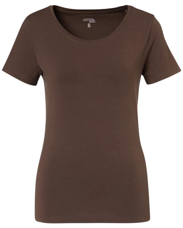 T-shirt basique femme, marron (KiK Basic T-Shirt (braun)) — KiK, produit allemand authentique au Maroc