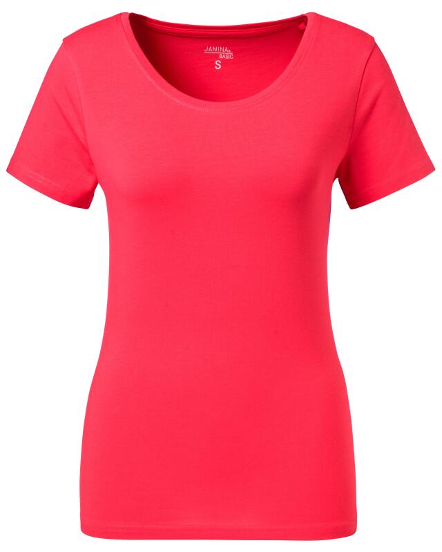 T-shirt basique femme, rose vif clair (KiK Basic T-Shirt (hell Pink)) — KiK, produit allemand authentique au Maroc