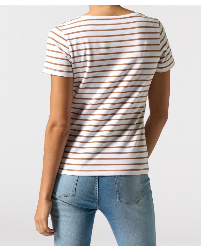 تيشيرت مخطط للنساء، أبيض مخطط (KiK Gestreiftes T-Shirt (weiß gestreift)) — KiK, منتج ألماني أصلي في المغرب