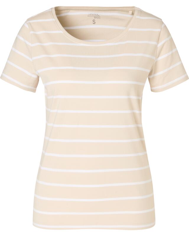 T-shirt rayé femme, crème rayé (KiK Gestreiftes T-Shirt (creme gestreift)) — KiK, produit allemand authentique au Maroc