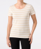 Gestreept T-shirt creme gestreept