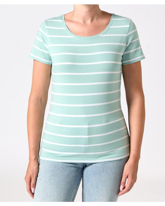 T-shirt rayé femme, bleu rayé (KiK Gestreiftes T-Shirt (blau gestreift)) — KiK, produit allemand authentique au Maroc