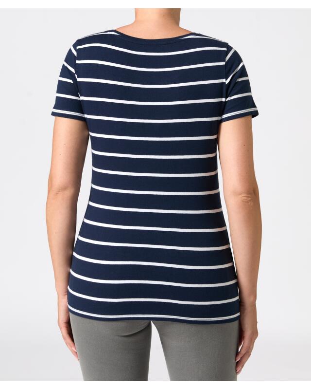 T-shirt rayé femme, bleu marine rayé (KiK Gestreiftes T-Shirt (dunkelblau gestreift)) — KiK, produit allemand authentique au Maroc