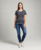 Gestreiftes T-Shirt dunkelblau/hellblau