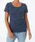 Gestreept T-shirt donkerblauw/wit