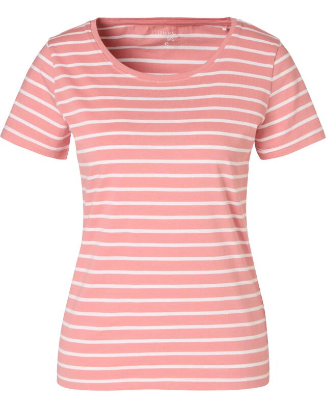 Striped T-shirt for women, light pink striped (KiK Gestreiftes T-Shirt (hellrosa gestreift)) — KiK, authentic German product in Morocco
