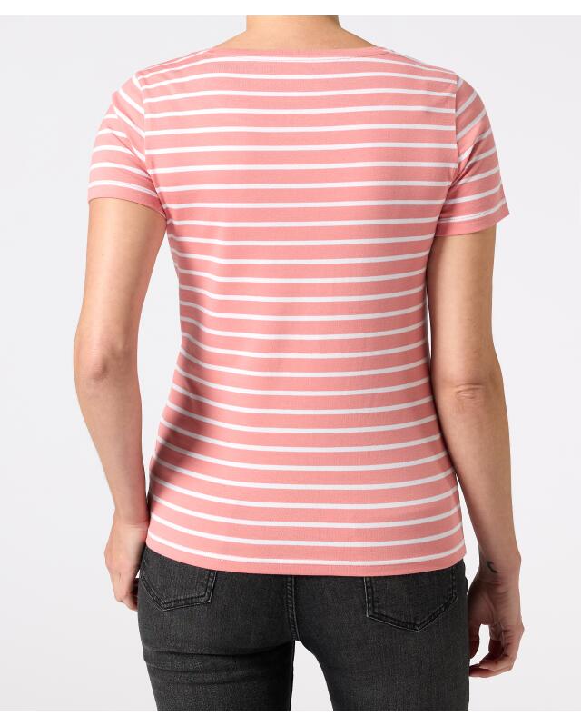 Striped T-shirt for women, light pink striped (KiK Gestreiftes T-Shirt (hellrosa gestreift)) — KiK, authentic German product in Morocco