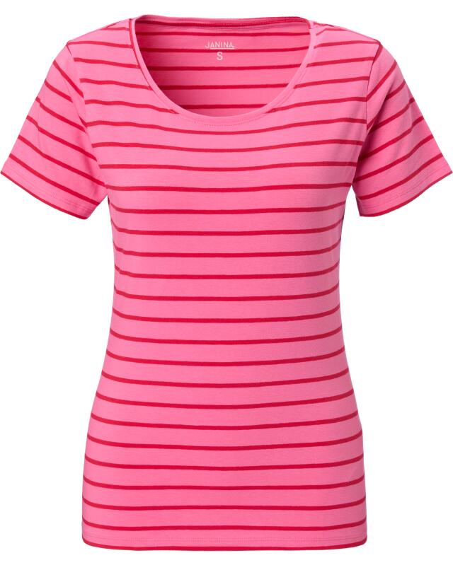 تيشيرت مخطط للنساء، أحمر/فوشيا (KiK Gestreiftes T-Shirt (rot/pink)) — KiK, منتج ألماني أصلي في المغرب