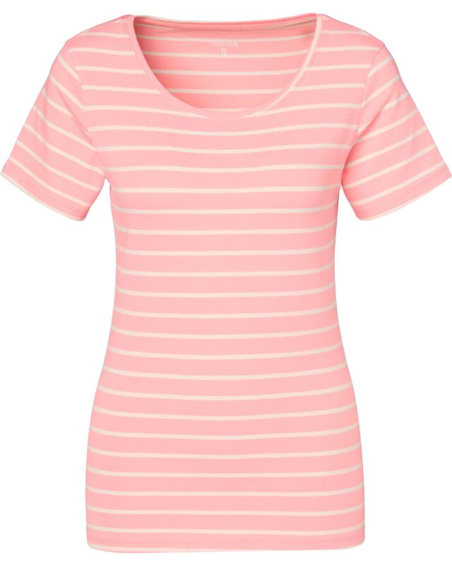 Striped T-shirt for women, apricot/natural (KiK Gestreiftes T-Shirt (apricot/natur)) — KiK, authentic German product in Morocco