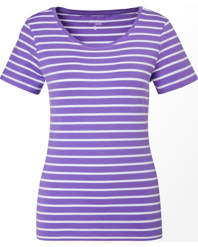 Striped T-shirt for women, lilac striped (KiK Gestreiftes T-Shirt (flieder gestreift)) — KiK, authentic German product in Morocco