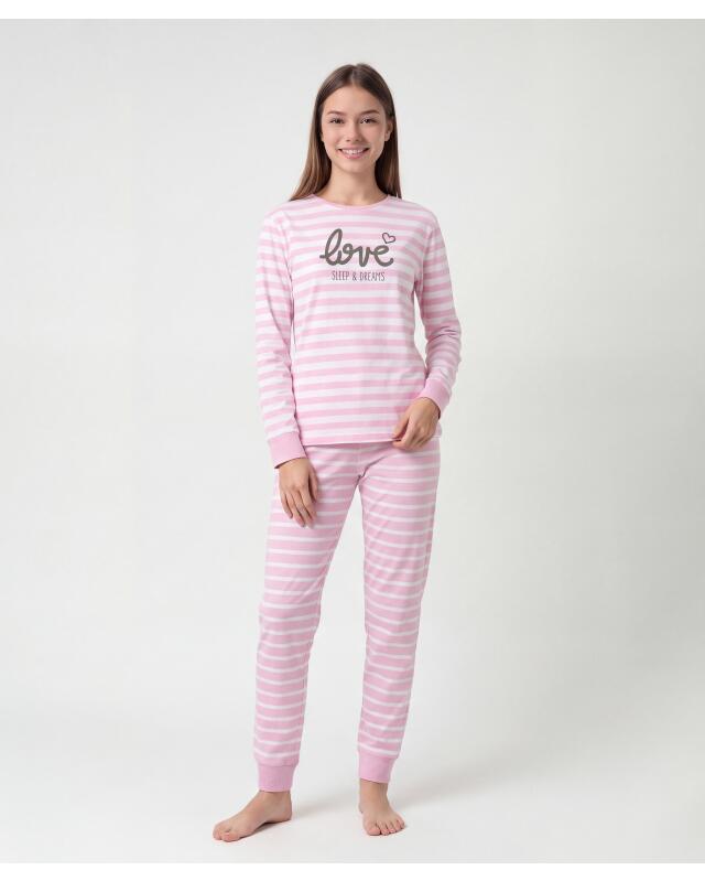 Patterned pyjamas for girls, light pink (KiK Gemusterter Pyjama (hellrosa)) — KiK, authentic German product in Morocco