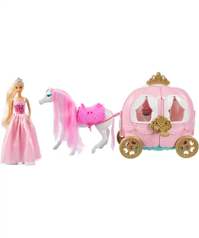 Bonnie Pink Puppe mit Pferd