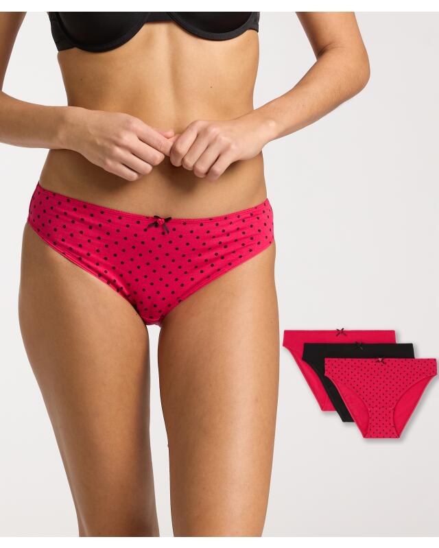 Slips à nœud et bouton décoratif femme, rose vif (KiK Slips mit Schleife und Accessoire (pink)) — KiK, produit allemand authentique au Maroc