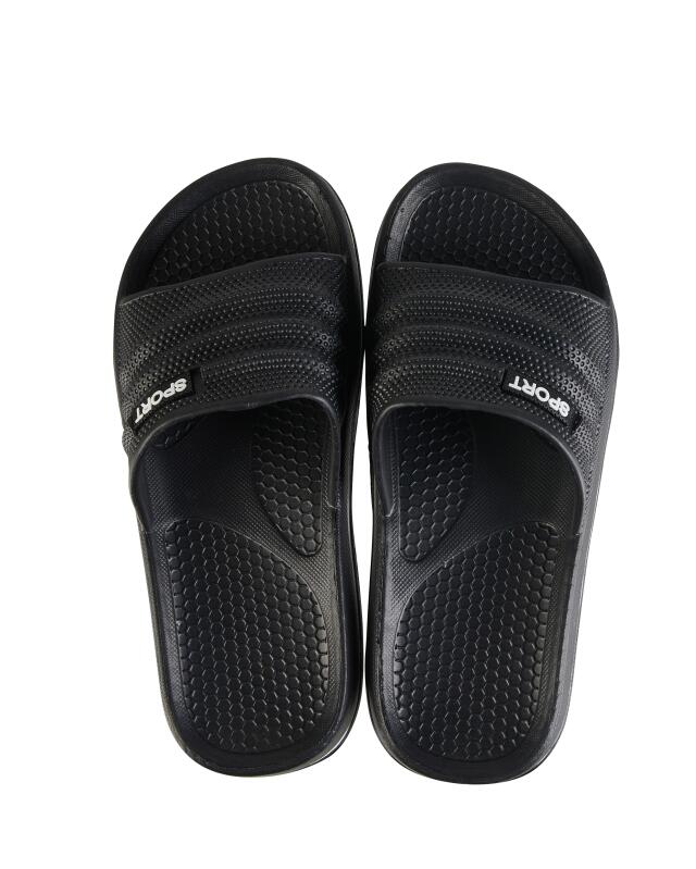 Plain slides for women, black (KiK Schlichte Badelatschen (schwarz)) — KiK, authentic German product in Morocco
