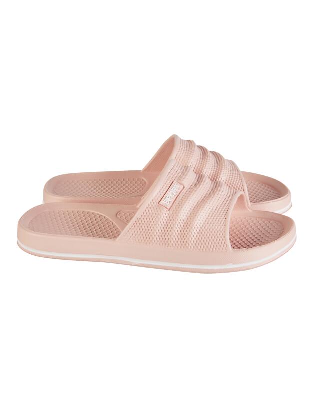 Plain slides for women, pink (KiK Schlichte Badelatschen (rosa)) — KiK, authentic German product in Morocco
