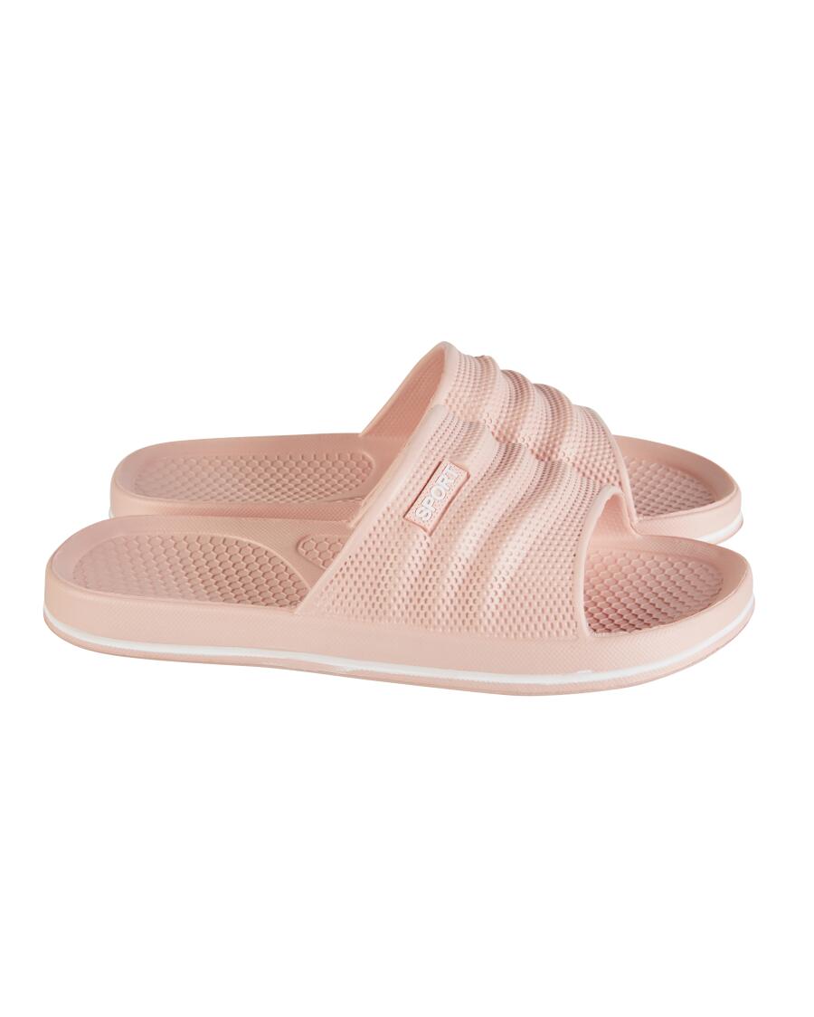 Schlichte Badelatschen rosa