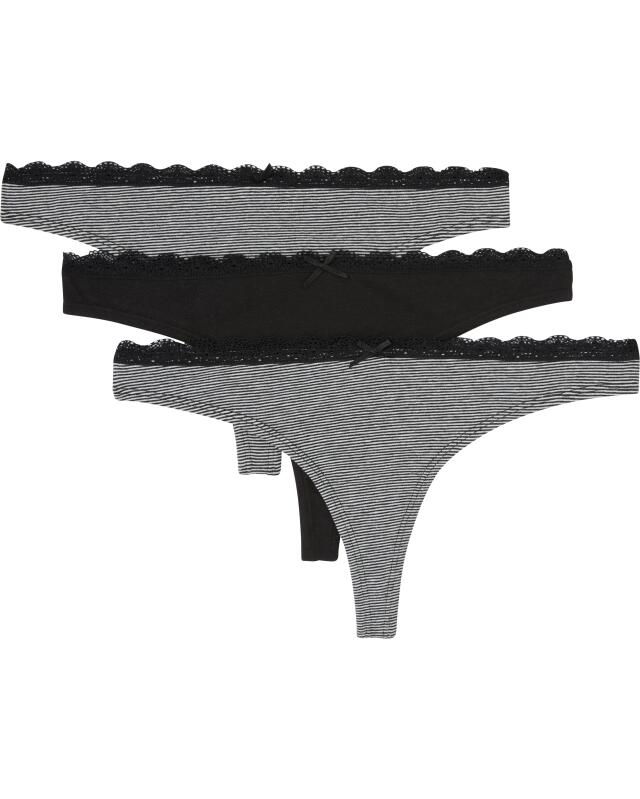 Strings à bord ondulé femme, noir (KiK Strings mit Wellenkante (schwarz)) — KiK, produit allemand authentique au Maroc