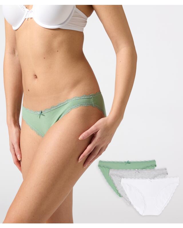 Slips à bords en dentelle femme, vert (KiK Slips mit Spitzenrändern (grün)) — KiK, produit allemand authentique au Maroc