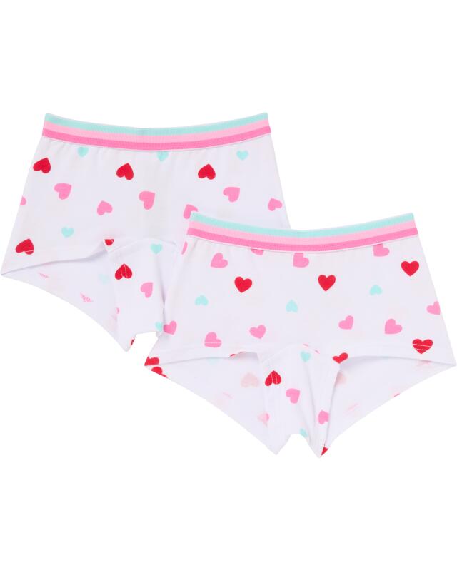 Shortys à bord coloré fille, blanc (KiK Pantys mit farbigem Bund (weiß)) — KiK, produit allemand authentique au Maroc