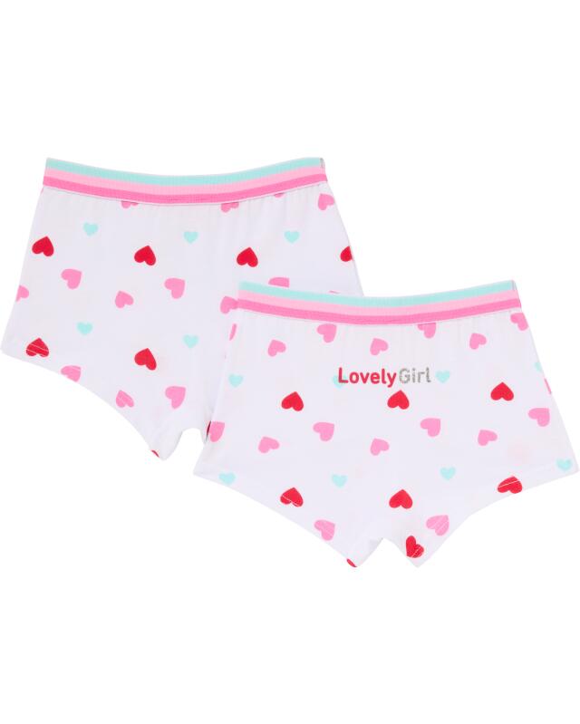 Shortys à bord coloré fille, blanc (KiK Pantys mit farbigem Bund (weiß)) — KiK, produit allemand authentique au Maroc