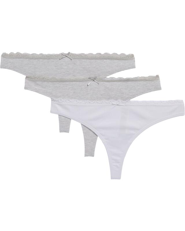 Strings à bord ondulé femme, gris chiné (KiK Strings mit Wellenkante (grau melange)) — KiK, produit allemand authentique au Maroc