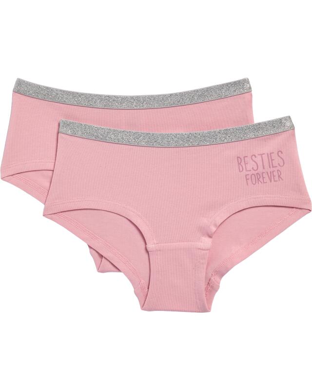 Hipster briefs with glitter waistband for girls, pink (KiK Pantys mit Glitzerbund (rosa)) — KiK, authentic German product in Morocco