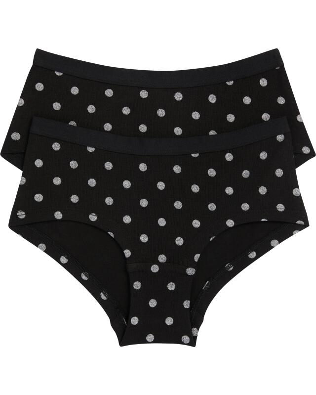 Briefs with glitter dots for girls, black (KiK Pantys mit Glitzerpunkten (schwarz)) — KiK, authentic German product in Morocco