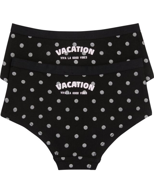 Briefs with glitter dots for girls, black (KiK Pantys mit Glitzerpunkten (schwarz)) — KiK, authentic German product in Morocco