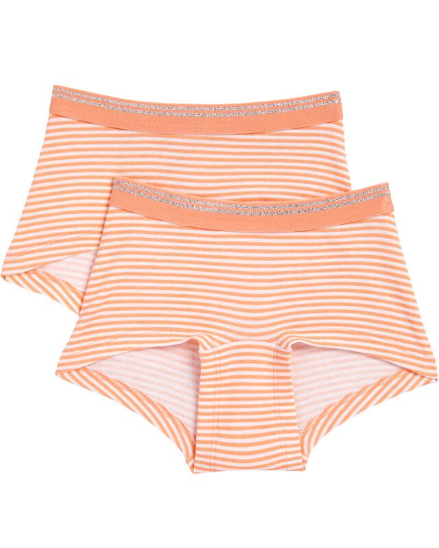 Shortys à rayures pailletées fille, abricot (KiK Gestreifte Pantys mit Glitzer (apricot)) — KiK, produit allemand authentique au Maroc