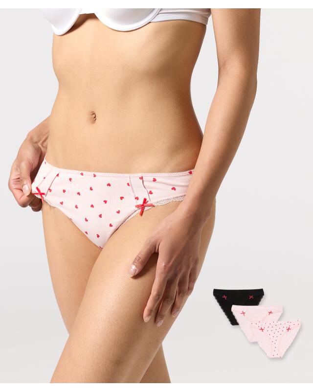 سراويل داخلية بنقشة قلوب للنساء، وردي فاتح (KiK Slips Herzen (hellrosa)) — KiK, منتج ألماني أصلي في المغرب