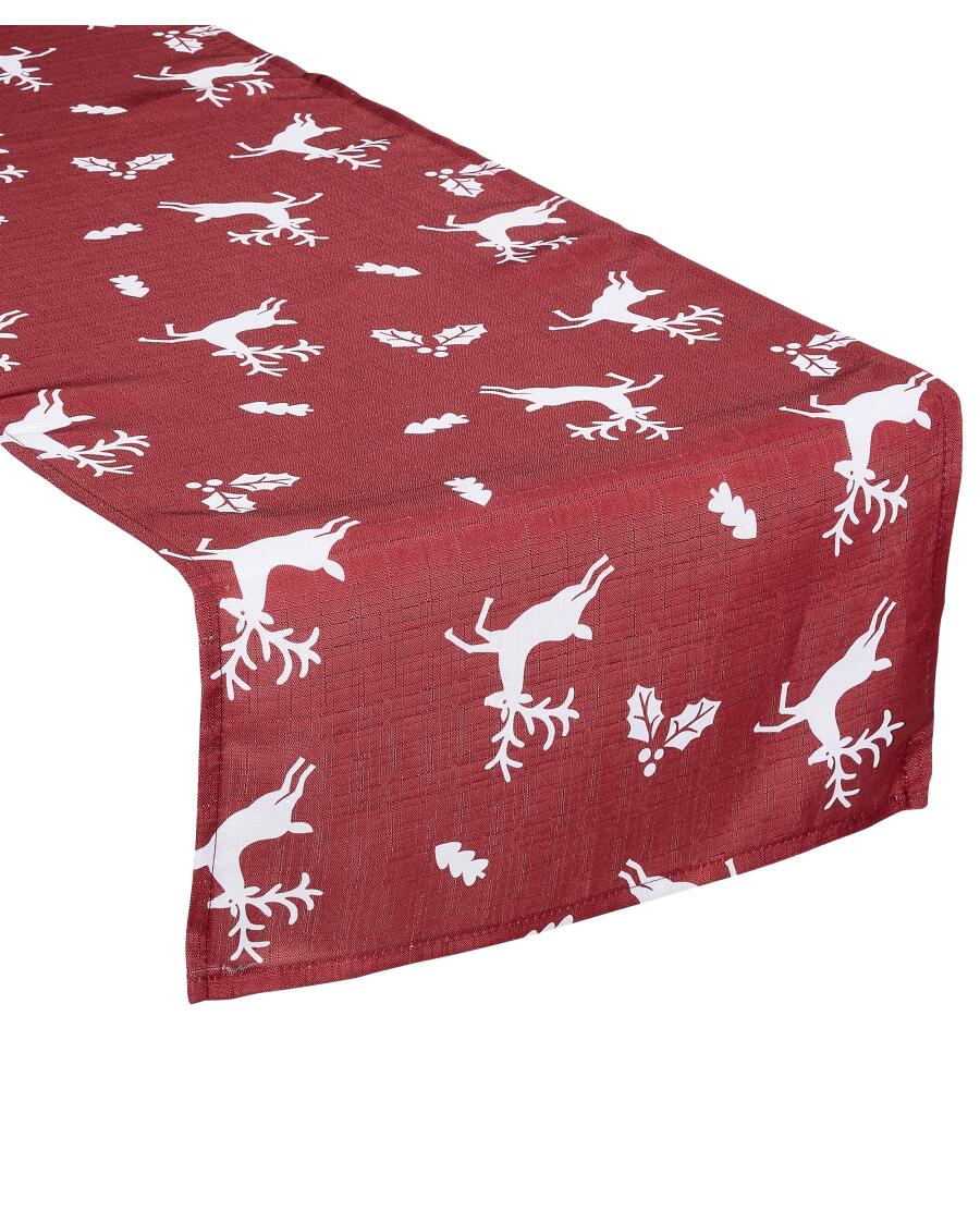 Tischläufer Weihnachten dunkelrot