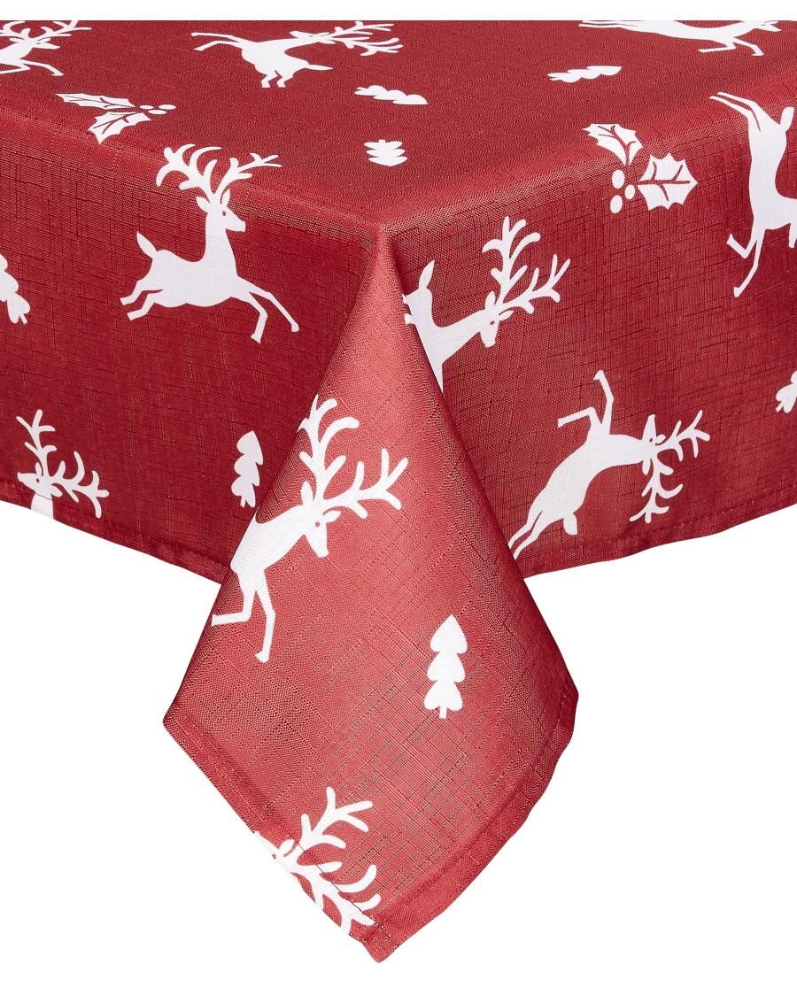 Tischdecke Weihnachten dunkelrot