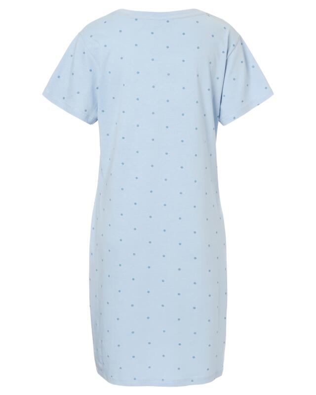 Polka dot big shirt nightie for women, light blue (KiK Gepunktetes Bigshirt (hellblau)) — KiK, authentic German product in Morocco