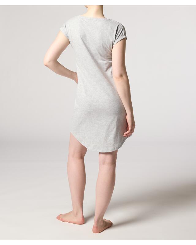 Slim-fit nightshirt for women, grey marl (KiK Bigshirt Slim-fit (grau melange)) — KiK, authentic German product in Morocco