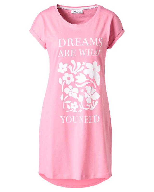 Slim-fit nightshirt for women, pink (KiK Bigshirt Slim-fit (rosa)) — KiK, authentic German product in Morocco
