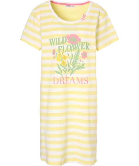 Bigshirt mit Streifen und Frontprint