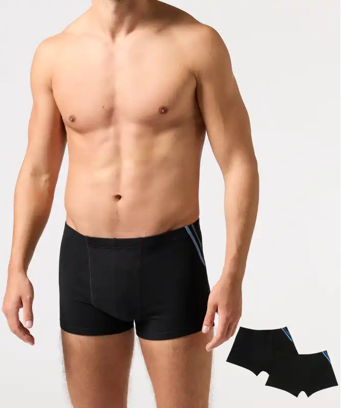 Retro Boxershorts mit Kontrastnähten