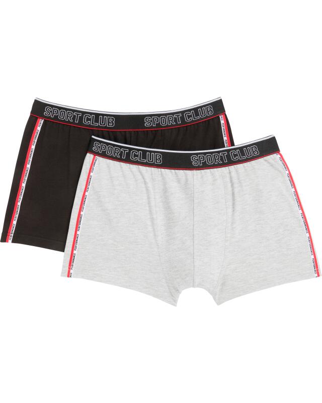 بوكسر ريترو بخطوط جانبية للرجال، رمادي مبرقش (KiK Retro Boxershorts mit Seitenstreifen (grau melange)) — KiK, منتج ألماني أصلي في المغرب