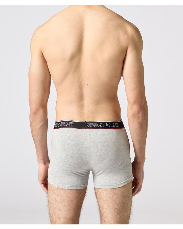 بوكسر ريترو بخطوط جانبية للرجال، رمادي مبرقش (KiK Retro Boxershorts mit Seitenstreifen (grau melange)) — KiK, منتج ألماني أصلي في المغرب