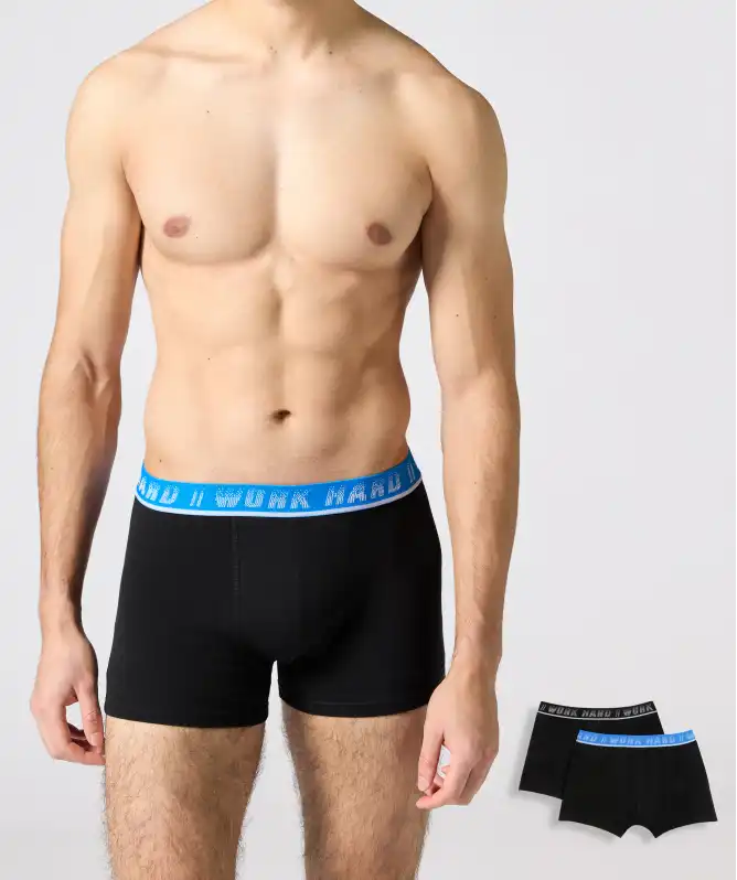 Retro Boxershorts mit Schriftzug